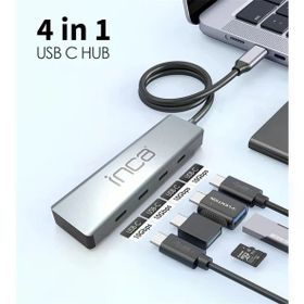Inca ITPT-4T Type-C Hub X4 Type-C Port 3.1 10 GBPS Alüminyum Kasa Çoklayıcı