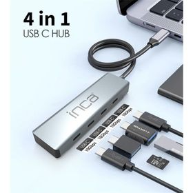 Inca ITPT-4T Type-C Hub X4 Type-C Port 3.1 10 GBPS Alüminyum Kasa Çoklayıcı