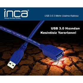 Inca IUSB-020T USB to USB 3.0 2 mt Uzatma Kablosu