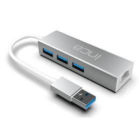 Inca IUSB-03T USB Girişli 4 Port USB 3.0 Ethernet RJ45 Çoklayıcı Hub
