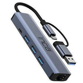 Inca IUTP-5T USB+Type-C Girişli 5 Port Dönüştürücü Hub