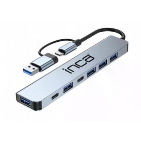 Inca IUTP-7T USB+Type-C Girişli 7 Port Dönüştürücü Hub