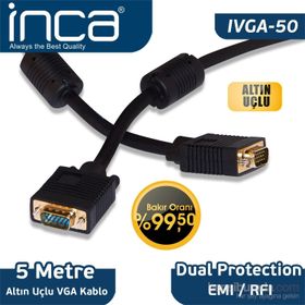 Inca IVGA-50 Vga 5 m Altın Uçlu Blister VGA Kablo