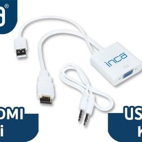 Inca IVTH-01 VGA To HDMI Çevirici USB Ses Kablosu