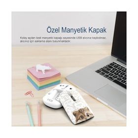 Inca IWM-242K Beyaz Optik Şarjlı Sessiz Kablosuz Mouse