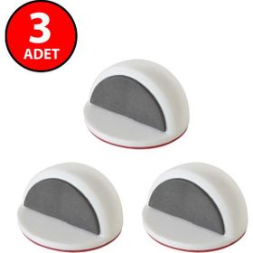 Incarose Kendinden Yapışkanlı 3 Adet Beyaz Plastik Kapı Stoperi Tamponu