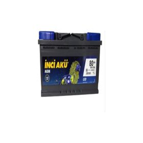 İnci AGM 12 V 80 Amper Start Stop Akü