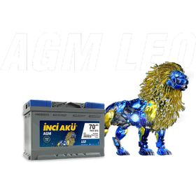 İnci AGM Leo 12 V 70 Ah AGM Start Stop Akü