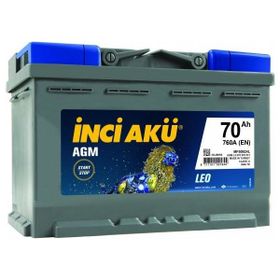 İnci AGM Leo 12 V 70 Ah AGM Start Stop Akü