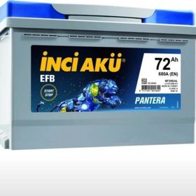 İnci Akü 680 EN Start Stop EFB Pantera 12 V 72 Ah Akü