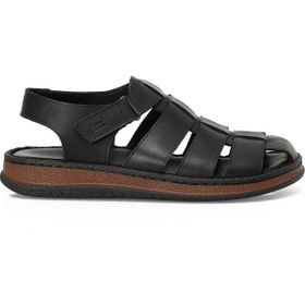 İnci Candola 5FX Siyah Erkek Düz Sandalet