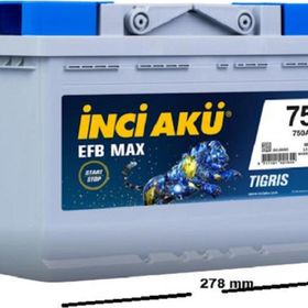 İnci EFB 12 V 75 Ah Start Stop Akü