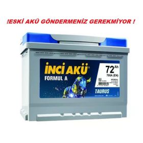 İnci Formül A Taurus 12 V 72 Ah 700 cca EN Akü