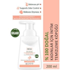Incia %100 Doğal PH 3.8 Beyazlatma Etkili ve Koku Önleyici Vegan 200 ml Intim Yıkama Köpüğü