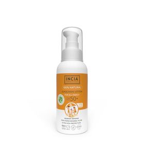 Incia 100 ml 50 SPF Tüm Aile için Doğal Güneş Losyonu