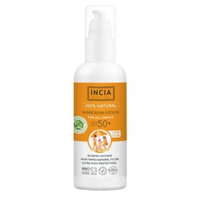 Incia 100 ml 50 SPF Tüm Aile için Doğal Güneş Losyonu