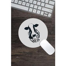 İnek Yuvarlak Mouse Pad