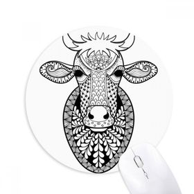 İnek Yuvarlak Mouse Pad