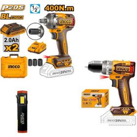 İngco 1/2 Şarjlı Somun Sökme 400NM ve Şarjlı Matkap