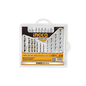 İngco AKSDB1901 19 Pcs Matkap Ucu ve Vida Seti