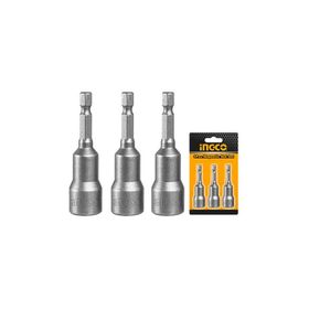 İngco ING-AMN1031 10 mm 3'lü Manyetik Somun Adaptörü Seti