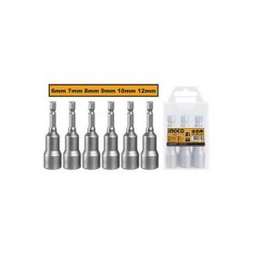İngco ING-AMN65061 6-12 mm Endüstriyel 6'lı Manyetik Somun Adaptörü Seti