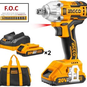 İngco ING-CIWLI2001 20V 2x2 Ah Li-ion 1/2 inç Kömürsüz Akülü Somun Sıkma Makinesi