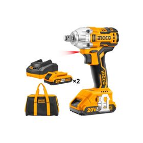 İngco ING-CIWLI2001 20V 2x2 Ah Li-ion 1/2 inç Kömürsüz Akülü Somun Sıkma Makinesi