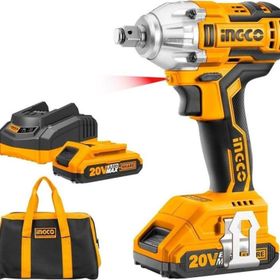 İngco ING-CIWLI2001 20V 2x2 Ah Li-ion 1/2 inç Kömürsüz Akülü Somun Sıkma Makinesi