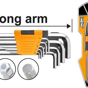 İngco ING-HHK12091 1.5-10 mm Endüstriyel 9'lu Uzun Top Başlı Alyan Anahtar Seti