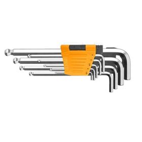 İngco ING-HHK12092 1.5-10 mm Endüstriyel 9'lu Ekstra Uzun Top Başlı Alyan Anahtar Seti