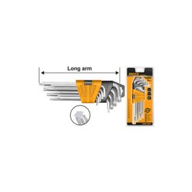 İngco ING-HHK13091 T10-T50 Endüstriyel 9'lu Uzun Torx Anahtar Seti