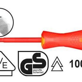 İngco ING-HISD814100 İzoleli Elektrikçi Düz Tornavida