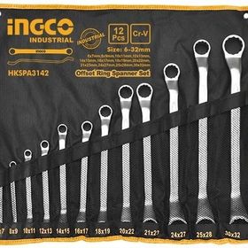 İngco ING-HKSPA3142 6-32 mm Endüstriyel 12'li Yıldız İki Ağız Anahtar Seti