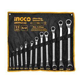 İngco ING-HKSPA3142 6-32 mm Endüstriyel 12'li Yıldız İki Ağız Anahtar Seti