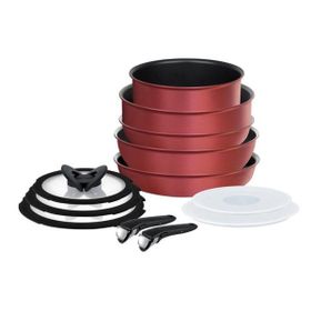 Ingenio Titanium Character Kırmızı 12 Parça Büyük Tava ve Tencere Seti