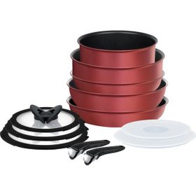 Ingenio Titanium Character Kırmızı 12 Parça Büyük Tava ve Tencere Seti