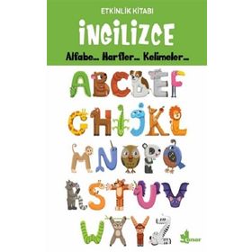 İngilizce Alfabe - Harfler - Kelimeler - Etkinlik Kitabı - Kolektif - Çınar Yayınları