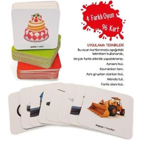 İngilizce Destekli Oyun Kartları - Eşleştirme Kamyon - kollektif