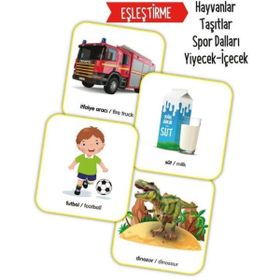 İngilizce Destekli Oyun Kartları - Eşleştirme Kamyon - kollektif