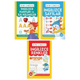 İngilizce Harfler Sayılar ve Renkler Seti-3 Kitap Takım-Kolektif