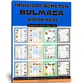 İngilizce Kelime Öğreten Bulmaca Kitabı Enine Boyuna Eğitim