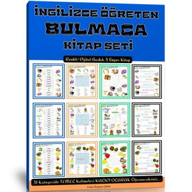 İngilizce Kelime Öğreten Bulmaca Kitabı Enine Boyuna Eğitim