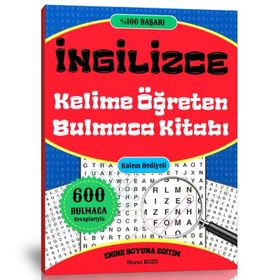 İngilizce Kelime Öğreten Bulmaca Kitabı Enine Boyuna Eğitim