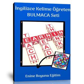 İngilizce Kelime Öğreten Bulmaca Kitap Seti 2 Kitap Enine Boyuna Eğitim