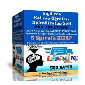 İngilizce Kelime Öğreten Spiralli Kitap Seti 5 Süper Kitap Enine Boyuna Eğitim