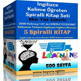 İngilizce Kelime Öğreten Spiralli Kitap Seti 5 Süper Kitap Enine Boyuna Eğitim