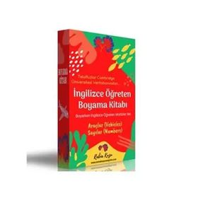 İngilizce Öğreten Boyama Kitabı Araçlar ve Sayılar Enine Boyuna Eğitim
