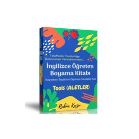İngilizce Öğreten Boyama Kitabı Tools Aletler Enine Boyuna Eğitim