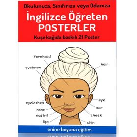 İngilizce Öğreten Posterler 21 Büyük Boy Poster Enine Boyuna Eğitim